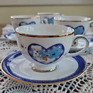 The Pillsbury Doughboy Porcelain Teacup Set of 4
